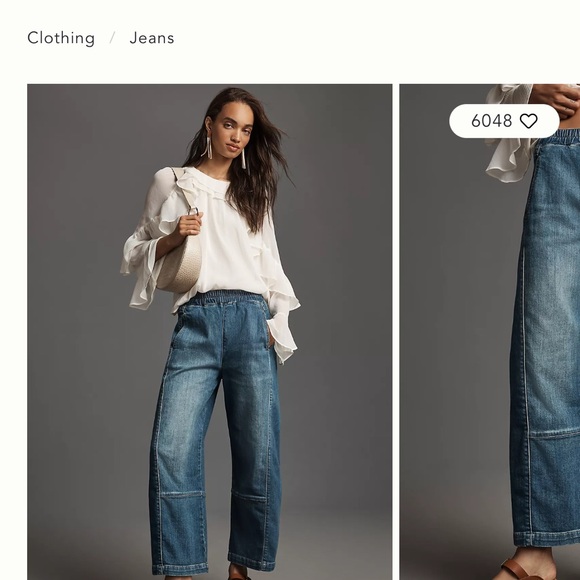 Izzie Relaxed Pull- On Barrel Jeans (s) by Pilcro - Picture 2 of 8